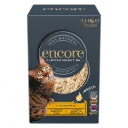 Sparpaket Encore Cat Pouch in Brühe 20 x 50 g - Hühnchen-Auswahl (3 Sorten)