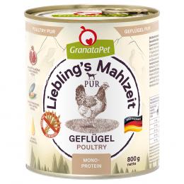 Sparpaket GranataPet Liebling's Mahlzeit 12 x 800 g - Geflügel