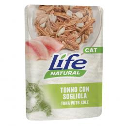 Sparpaket Life Cat Natural Adult 24 x 70 g - Thunfisch mit Seezunge