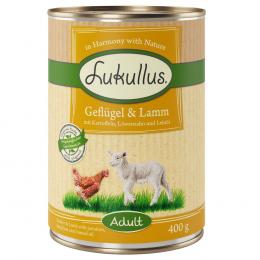 Sparpaket Lukullus Naturkost 24 x  400 g - Adult Mixpaket 2 Getreidefrei (3 Sorten)