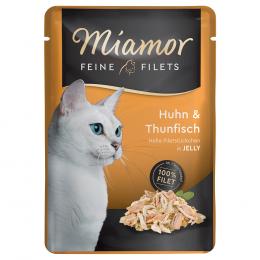 Sparpaket Miamor Feine Filets 24 x 100 g Katzenfutter - Huhn & Thunfisch
