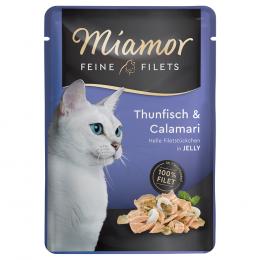 Sparpaket Miamor Feine Filets 24 x 100 g Katzenfutter - Thunfisch & Calamari