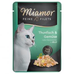 Sparpaket Miamor Feine Filets 24 x 100 g Katzenfutter - Thunfisch & Gemüse
