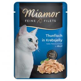 Sparpaket Miamor Feine Filets 24 x 100 g Katzenfutter - Thunfisch in Krebsjelly