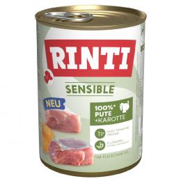 Sparpaket RINTI Sensible 24 x 400g - Pute & Karotte