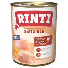 Sparpaket RINTI Sensible 24 x 800g - Huhn & Karotte