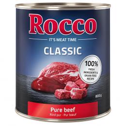 Sparpaket Rocco Nassfutter Classic 24 x 800g - Rind pur