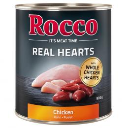 Sparpaket Rocco Real Hearts 24 x 800 g / 400 g - 24 x 800 g: Huhn