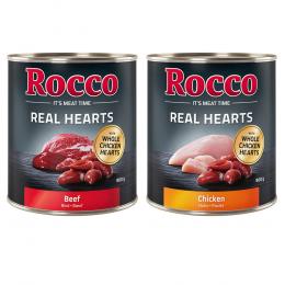 Sparpaket Rocco Real Hearts 24 x 800 g / 400 g - 24 x 800 g: Mix Rind & Huhn