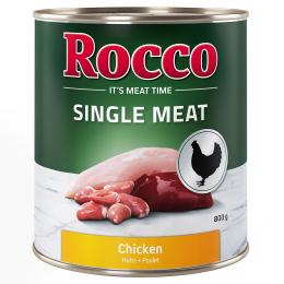 Sparpaket Rocco Single Meat 24 x 400 g / 800 g Huhn: 24 x 800 g