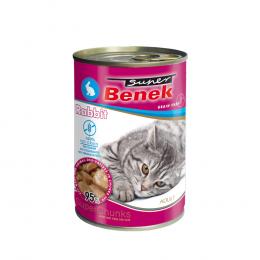 Sparpaket Super Benek Getreidefrei Chunks 20 x 415 g - Kaninchen in Sauce