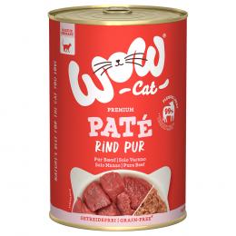 Sparpaket WOW Cat Adult 12 x 400 g - Rind Pur