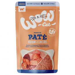Sparpaket WOW Cat Adult 24 x 125 g - Huhn & Lachs