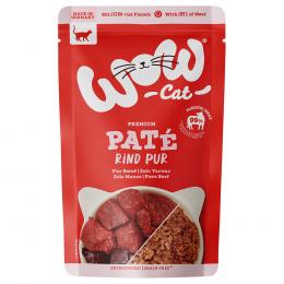 Sparpaket WOW Cat Adult 24 x 125 g - Rind Pur