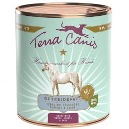 Terra Canis Getreidefrei 6 x 800 g - Pferd mit Steckrübe, Fenchel und Salbei