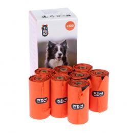 TIAKI Biologisch abbaubare Hundekotbeutel - 8 Rollen à 15 Beutel (120 Beutel)
