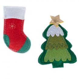 TIAKI Katzenspielzeug-Set Weihnachtsbaum & Socke - 2er Set