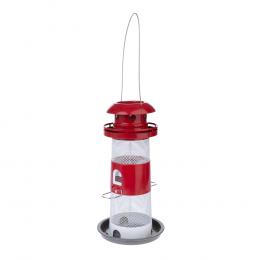 TIAKI Vogelfutterspender Leuchtturm aus Metall - Ø 17 x H 26,5 cm