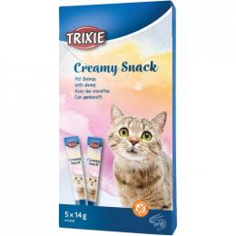 Trixie Cremiger Thunfisch & Garnelen Snack Für Katzen 5X14 Gr