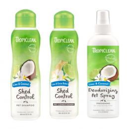 TropiClean Lime & Cocoa Duftspray - Sparpaket: Spray 236 ml + Shampoo 355 ml + Conditioner 355 ml