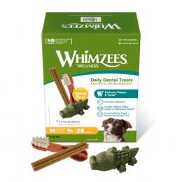 Whimzees by Wellness Hundesnacks zum Sonderpreis! - Mixbox: Größe M: für mittelgroße Hunde (12 - 18 kg, 28 Stück)