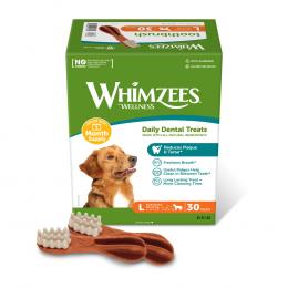 Whimzees by Wellness Hundesnacks zum Sonderpreis! - Monthly Toothbrush Box: Größe L: für große Hunde (1,8 kg, 30 Stück)