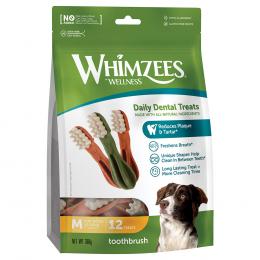 Whimzees by Wellness zum Sonderpreis! - Toothbrush Größe M: für mittelgroße Hunde (12-18 kg, 12 Stück)