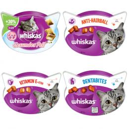 Whiskas Katzensnacks zum Sonderpreis! - 2 x 40 g Dentabites mit Huhn + 2 x 50 g Vitamin E-Xtra + 2 x 50 g Gesundes Fell + 2 x 60 g Anti-Hairball