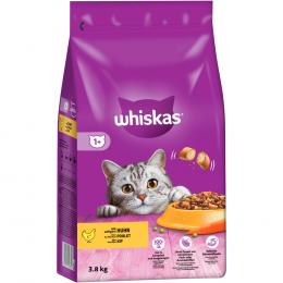 Whiskas Trockenfutter für Katzen zum Sonderpreis! - 1+ Huhn (3,8 kg)