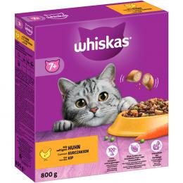 Whiskas Trockenfutter für Katzen zum Sonderpreis! - 7+ Senior Huhn (800 g)