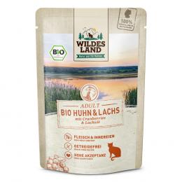 Wildes Land Bio 12 x 85 g - Bio-Huhn & Bio-Lachs mit Bio-Cranberries