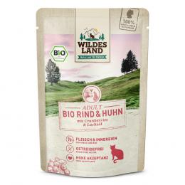 Wildes Land Bio 12 x 85 g - Bio-Rind & Bio-Huhn mit Bio-Cranberries