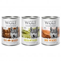 Wolf of Wilderness Adult - Mixpaket - 6 x 400 g: Wildschwein, Huhn, Lamm