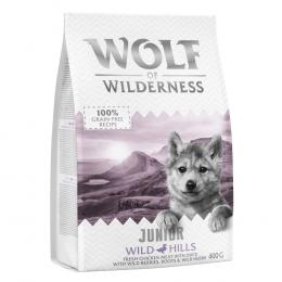 Wolf of Wilderness Probierbeutel - getreidefrei - JUNIOR Wild Hills - Ente  (400g)