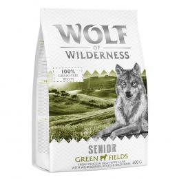 Wolf of Wilderness Probierbeutel - getreidefrei - SENIOR Green Fields - Lamm (400g)