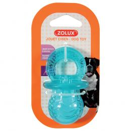 Zolux Hundespielzeug Schnuller Pop, blau - L 4,5 x B 4,5 x H 7,7 cm
