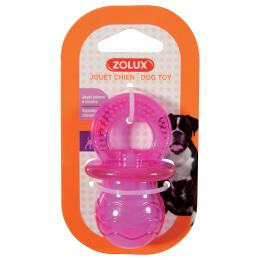 Zolux Hundespielzeug Schnuller Pop, rosa - L 4,5 x B 4,5 x H 7,7 cm