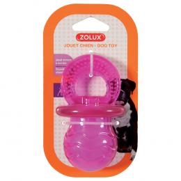 Zolux Hundespielzeug Schnuller Pop, rosa - L 6 x B 6 x H 10 cm