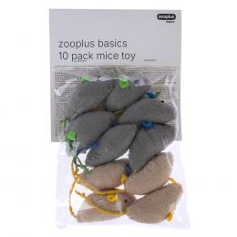 zooplus Basics Katzenspielzeugset Mäuse - 10er Pack